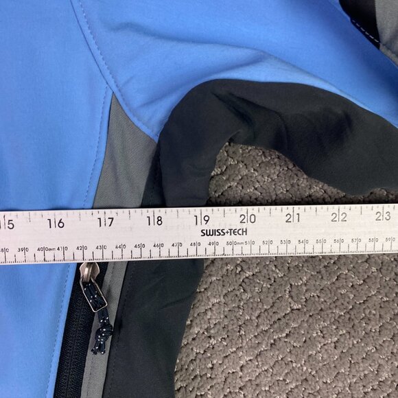 Vintage Mountain Hardwear Gore Windstopper Jacket Soft Shell Women's Sz 8 Blue - Picture 9 of 16
